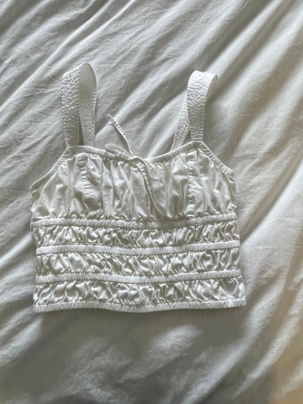 Aritzia Cropped Rouched Tank